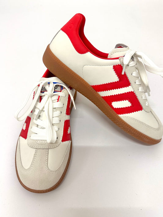 BACK70 - Sneaker Cloud weiß/rot