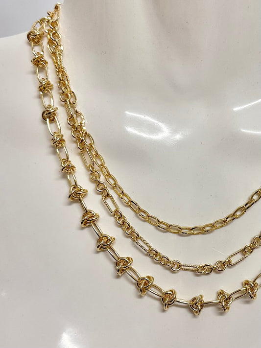 Kette KnotIC gold + silber