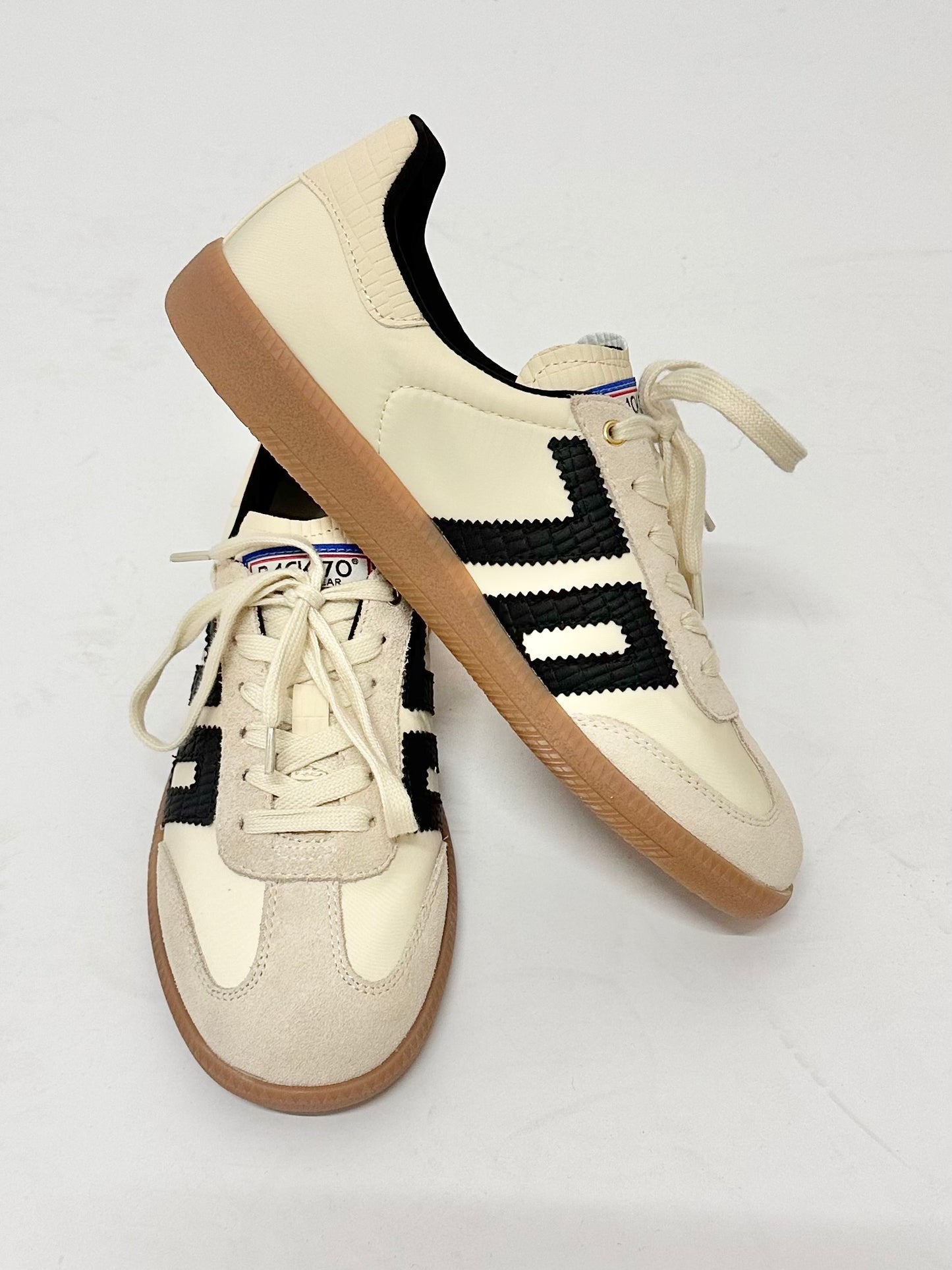 BACK70 - Sneaker GHOST beige/croc black