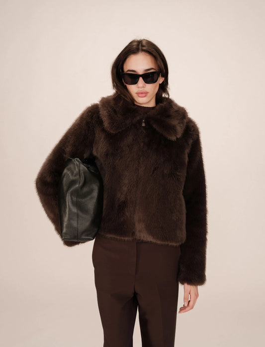 Kunstpelzjacke Shonna chocolat