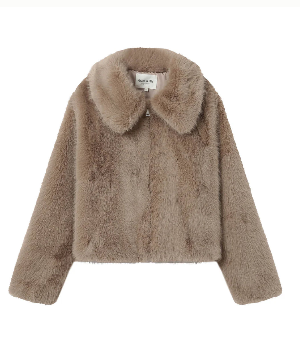 Kunstpelzjacke Shonna beige