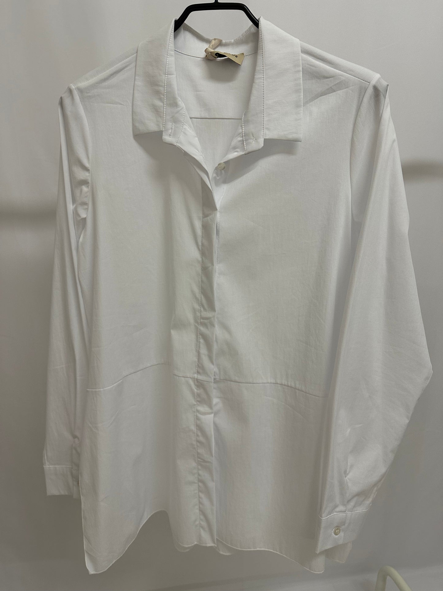 weiße Long-Bluse