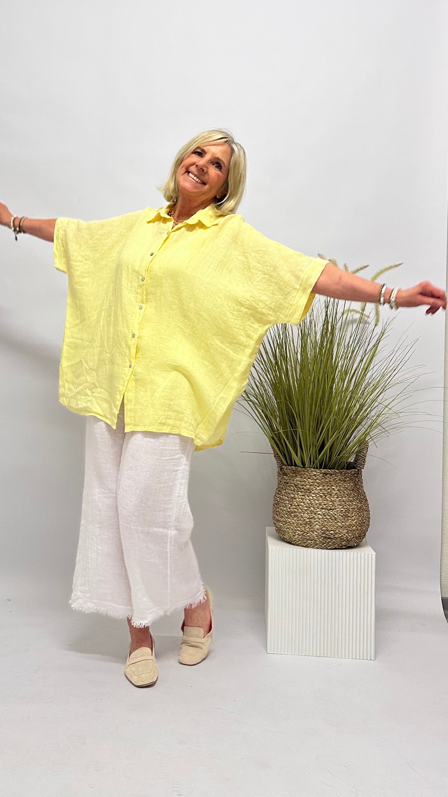 Leinen Bluse/Jacke