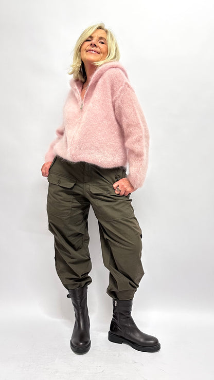 Zipp-Cardigan Kapuze