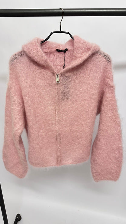 Zipp-Cardigan Kapuze