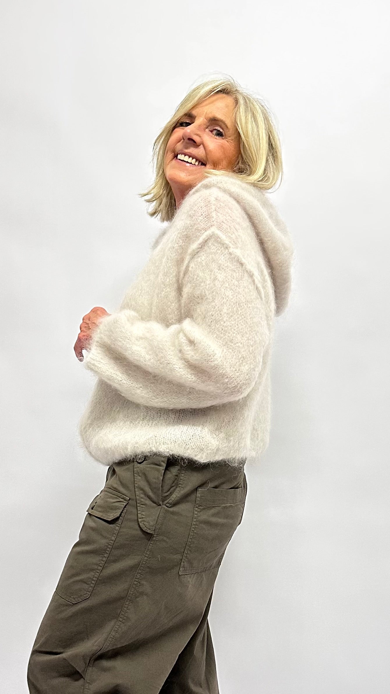 Zipp-Cardigan Kapuze