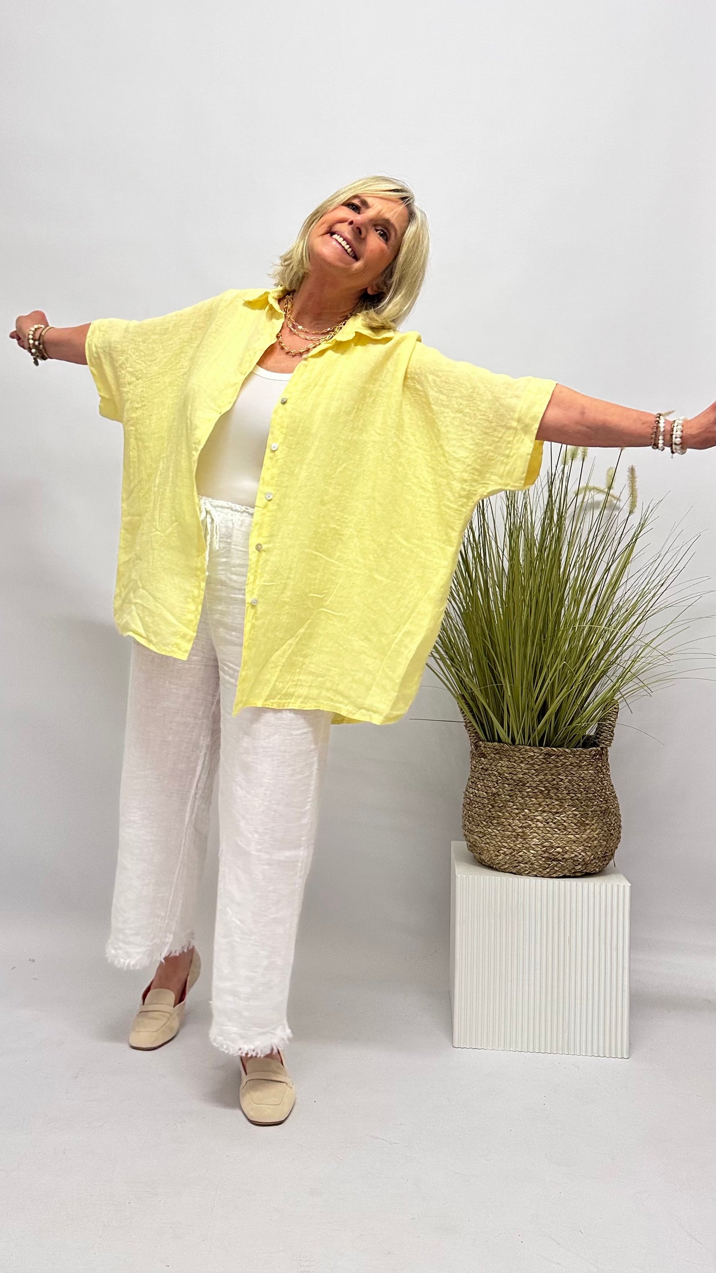 Leinen Bluse/Jacke