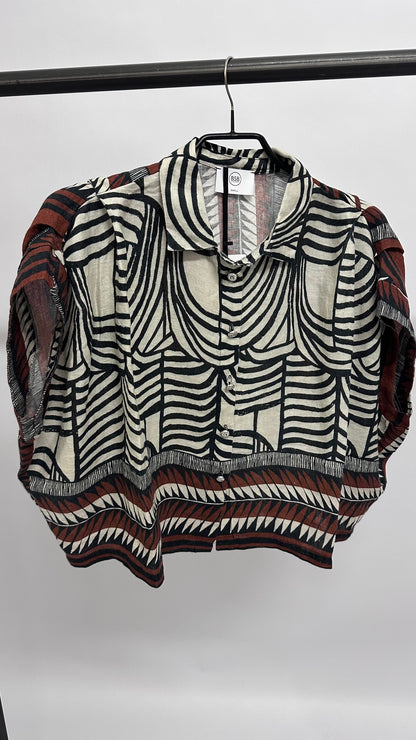 Bluse mit grafischem Ethno-Print