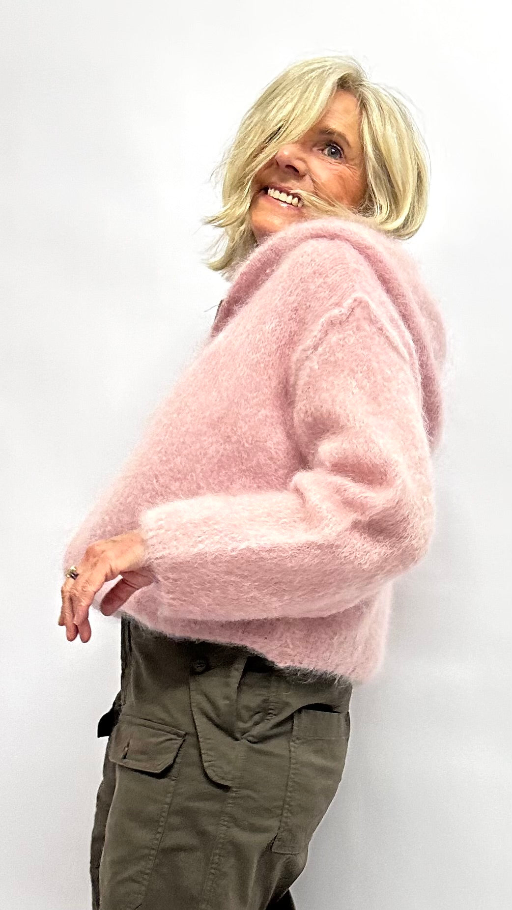 Zipp-Cardigan Kapuze