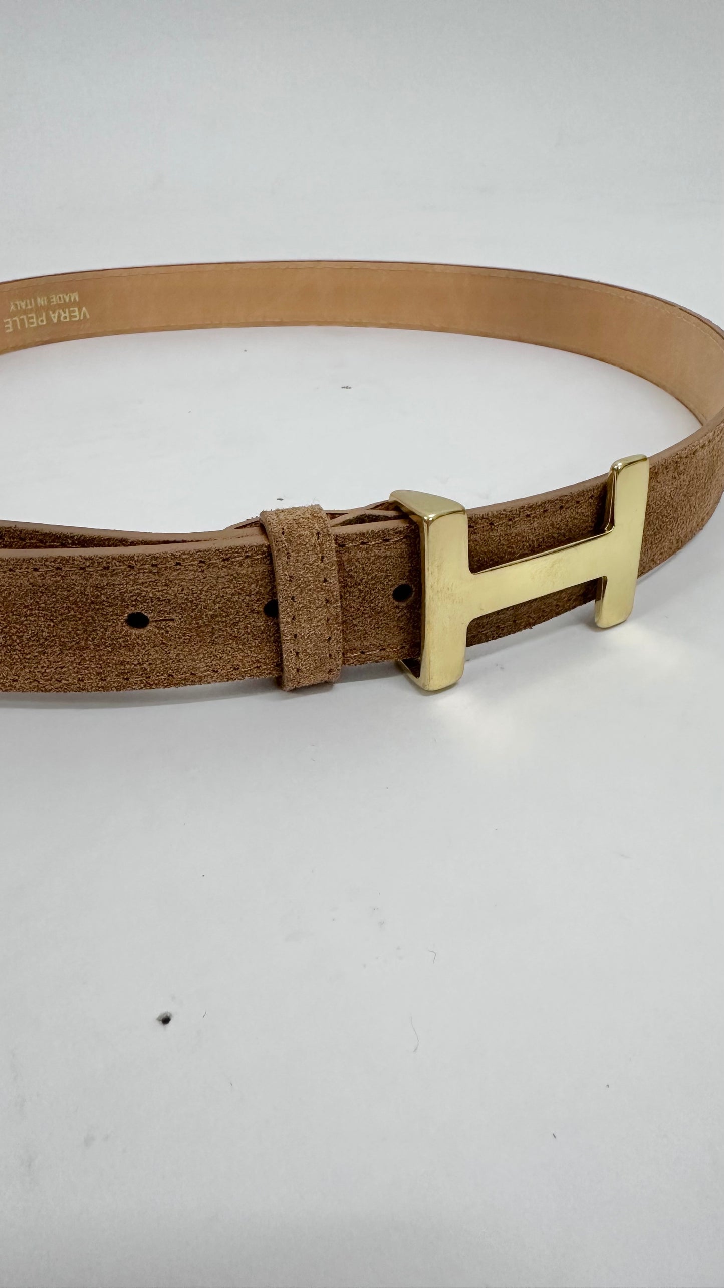 Gürtel HRL Wildleder goldenes H