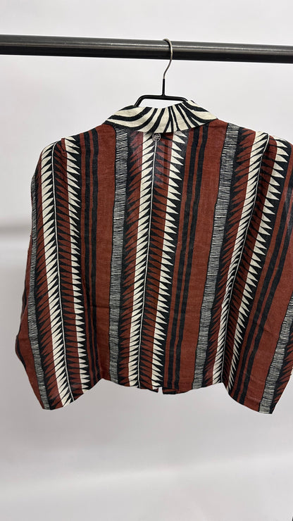 Bluse mit grafischem Ethno-Print