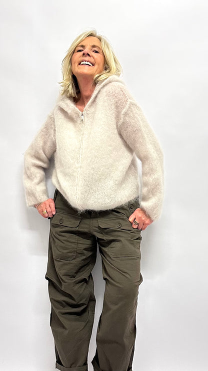 Zipp-Cardigan Kapuze