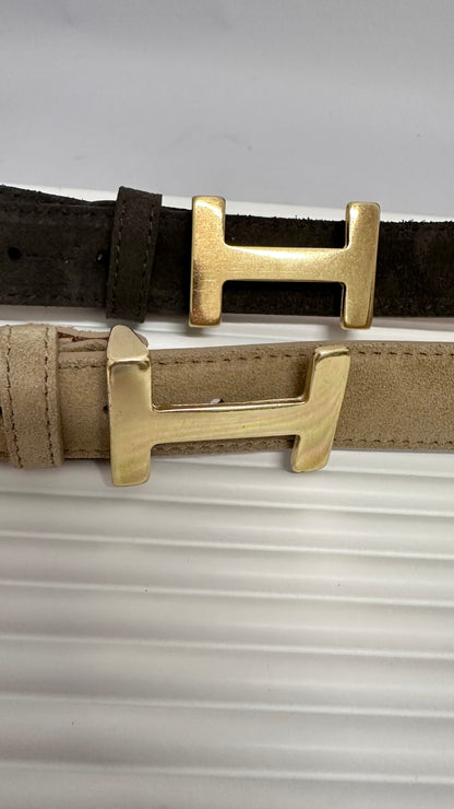 Gürtel HRL Wildleder goldenes H