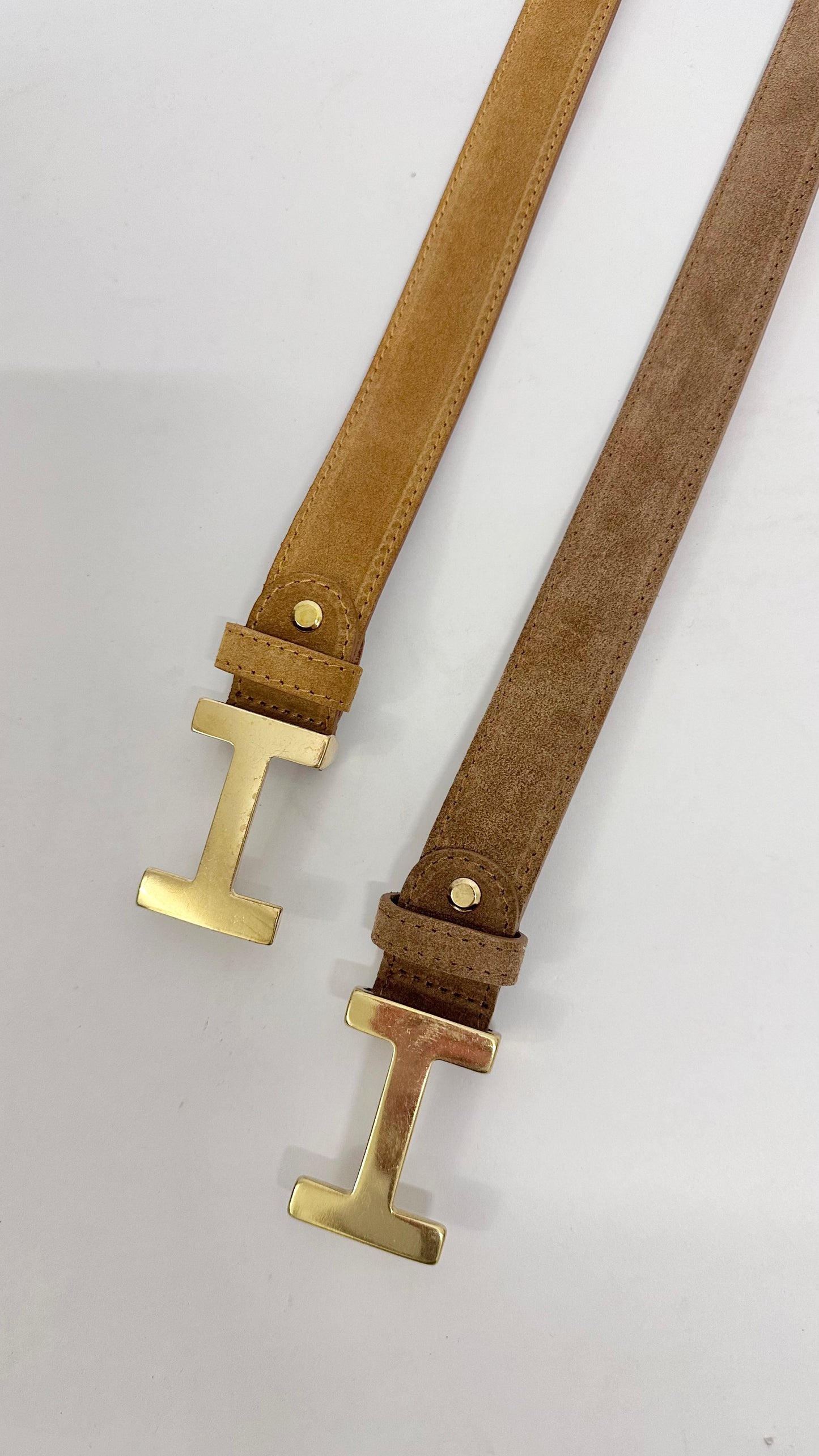 Gürtel HRL Wildleder goldenes H