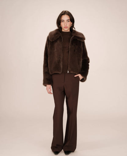 Kunstpelzjacke Shonna chocolat