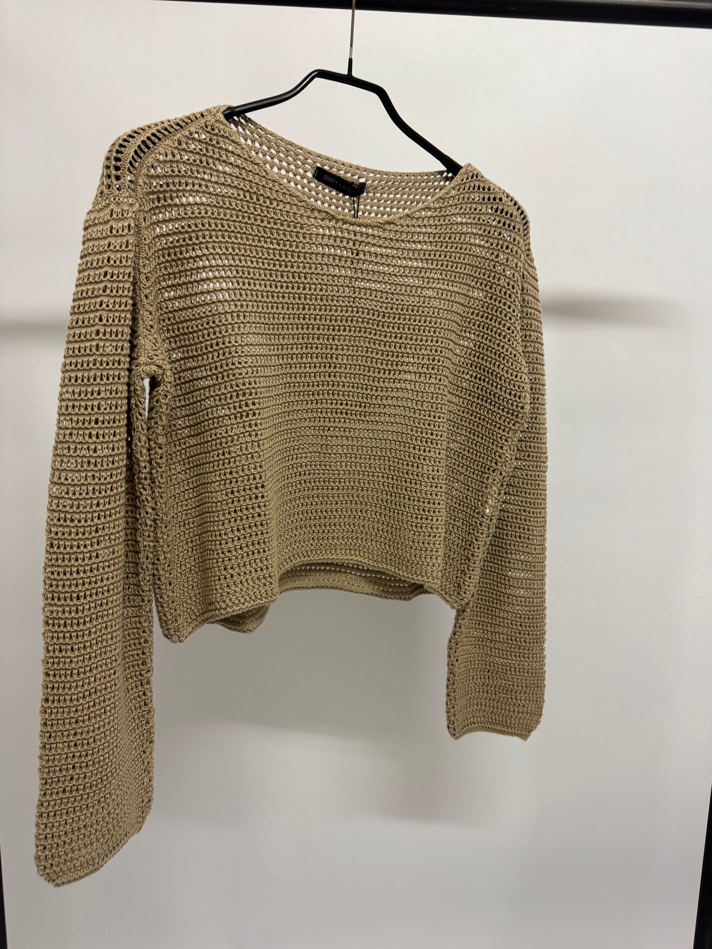 Cropped Häkelpullover