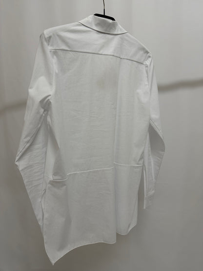 weiße Long-Bluse